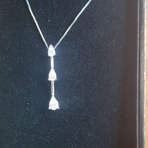 Diamond Necklace 14K White Gold